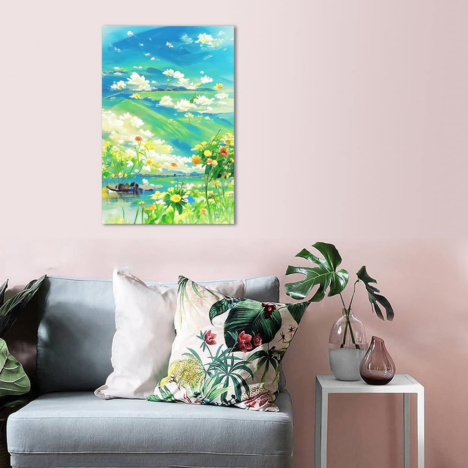Amazon.co.jp: 春や夏の風景を描いた芸術的な壁画が、爽やかで心地よい